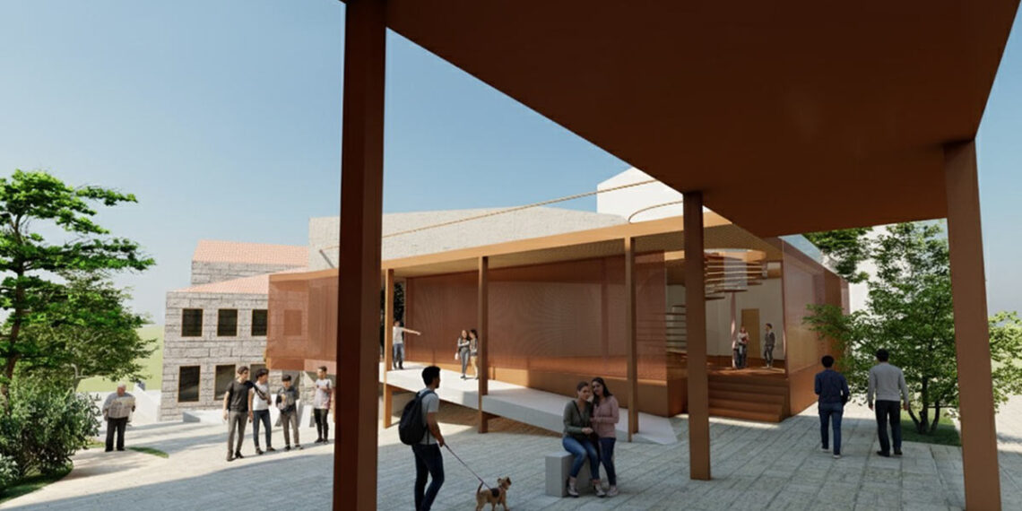 El nuevo auditorio de O Porriño crecerá con una terraza en la azotea con cafetería y un anfiteatro