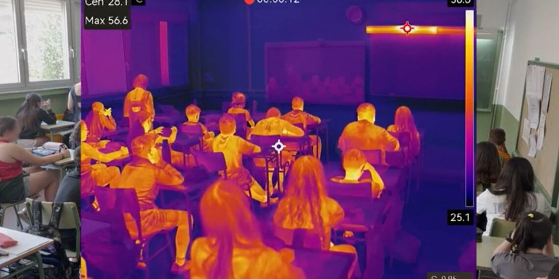 Aulas por encima de los 27 grados, unas cámaras termográficas desatan la polémica en Galicia