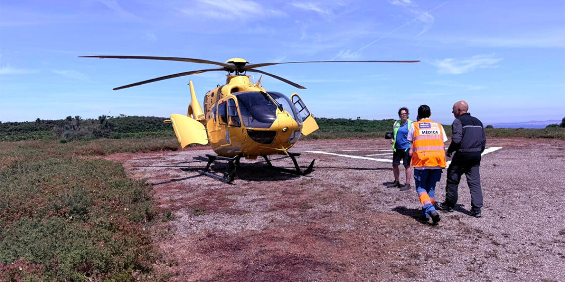 Susto en las Rías Baixas, evacuación sanitaria de urgencia a una menor en la isla de Ons