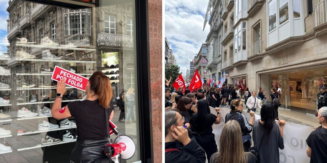 Cierran varias tiendas de Inditex, Mango o H&M en Vigo en una nueva jornada de protestas