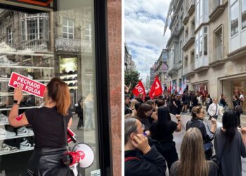 Cierran varias tiendas de Inditex, Mango o H&M en Vigo en una nueva jornada de protestas