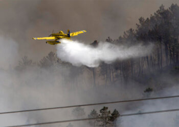 Suben a 45 las héctareas calcinadas en A Mezquita por el incendio que cruzó desde Portugal