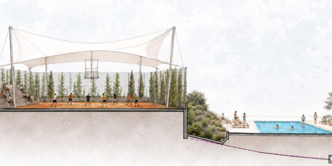 O Porriño construirá una gran piscina al aire libre, pistas deportivas y un área verde en el centro