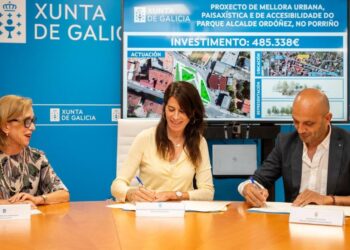 Xunta y O Porriño firman un convenio para renovar el parque de Ordóñez por más de 485.000€