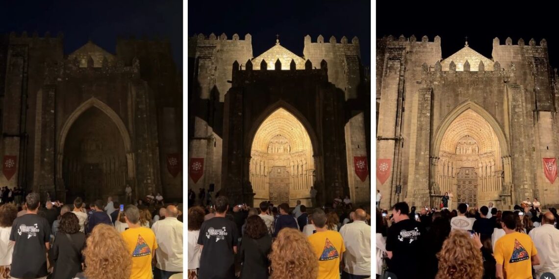 La Catedral de Tui estrena su iluminación monumental para celebrar sus 800 años