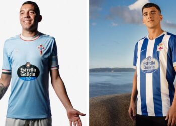 Polémica en Vigo por el "pegote" de Estrella Galicia, no se adapta en la camiseta del Celta y sí a la del Dépor