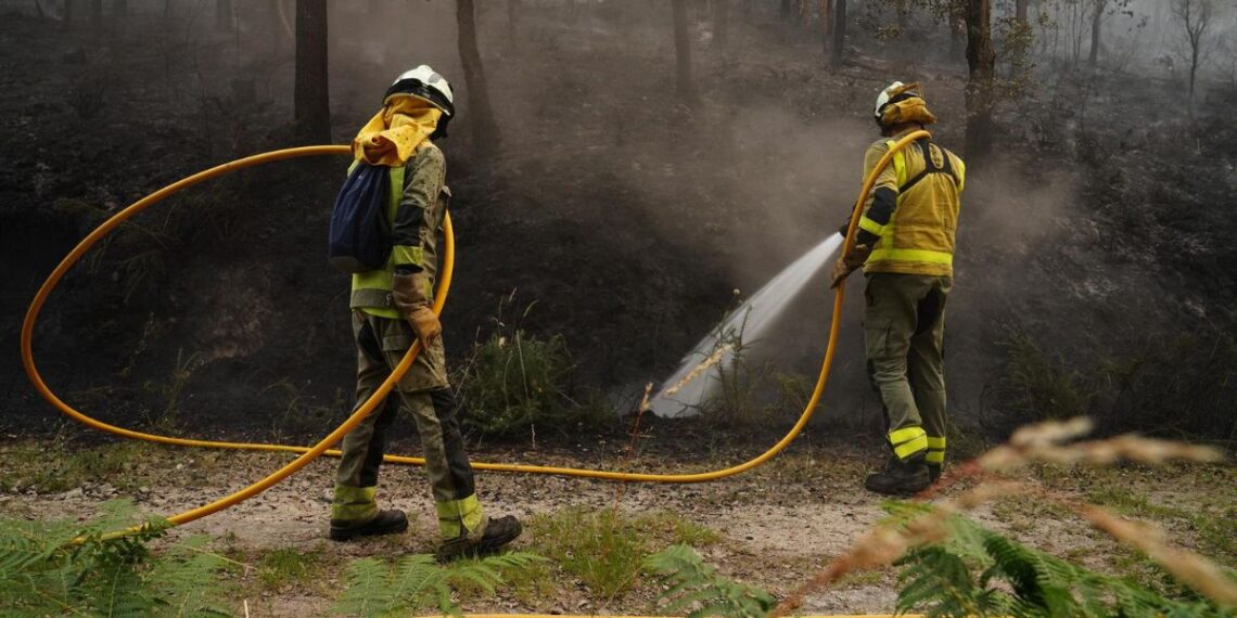 Más de 260 hectáreas arrasadas en Galicia entre los incendios de Ribas de Sil, Vimianzo y Laxe