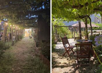 Un jardín secreto abre sus puertas con una terraza en Tui, "café y tardeos" en plena naturaleza