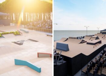 Así cambiará la panorámica de Samil durante O Marisquiño para ser un gran recinto de deporte urbano