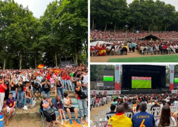 Vigo convierte Castrelos en la gran grada de animación de España, así se vive el Mundial