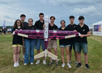 A aeronave de UVigo Aerotech Flamingus que compite en Alemaña na Air Cargo Challenge
