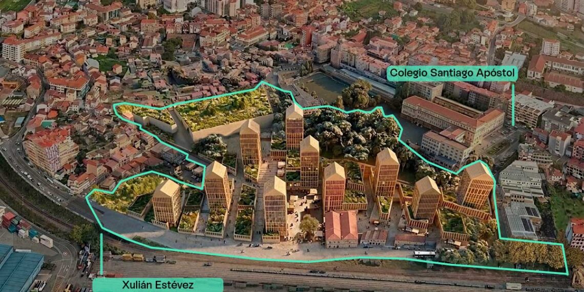 El nuevo ecobarrio de Vigo, sin coches, con vistas al mar, vivienda protegida y zonas comerciales