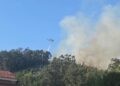 Logran extinguir el incendio provocado por un accidente del Rally Rías Baixas en Salceda