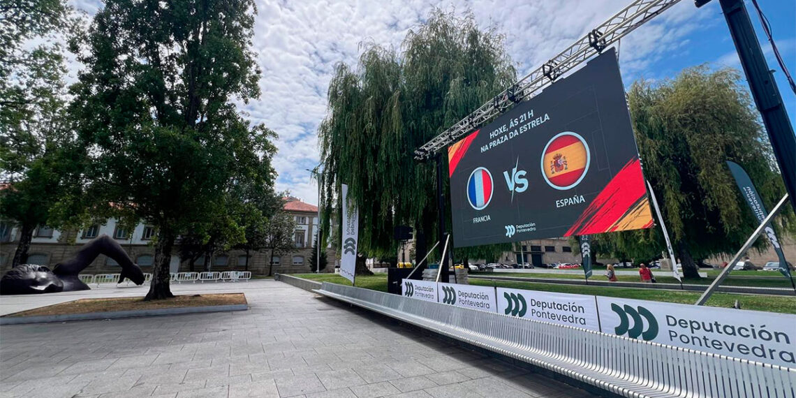 Vigo tendrá dos pantallas gigantes para ver el España - Francia del Mundial, "ok" al panel de la Diputación