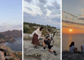 El paraíso de Vigo se vuelve viral con una mágica pedida de mano de película
