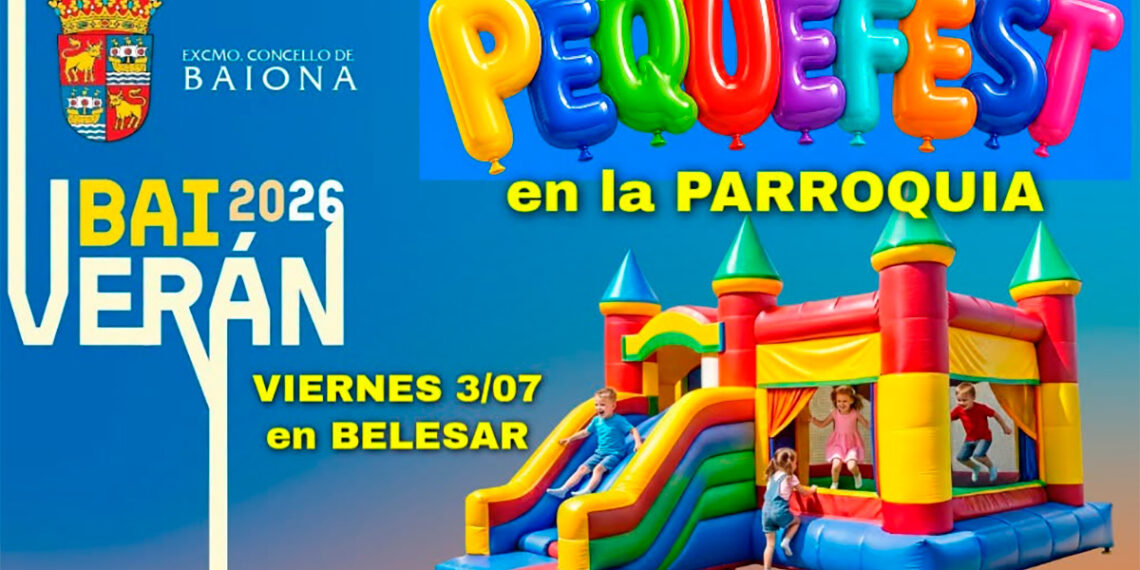 El PequeFest de Baiona ya tiene nueva parada, con hinchables, pintacaras o yincanas de juegos