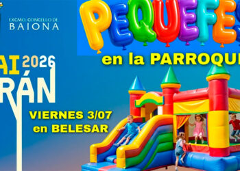 El PequeFest de Baiona ya tiene nueva parada, con hinchables, pintacaras o yincanas de juegos