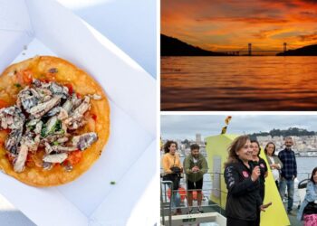 Una degustación en barco, música y atardecer, vuelve la experiencia gastronómica en plena Ría de Vigo